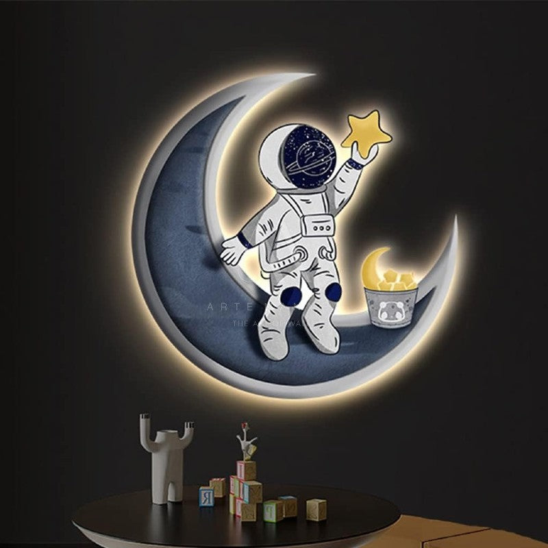 Reach For The Moon Modern LED Wall Art