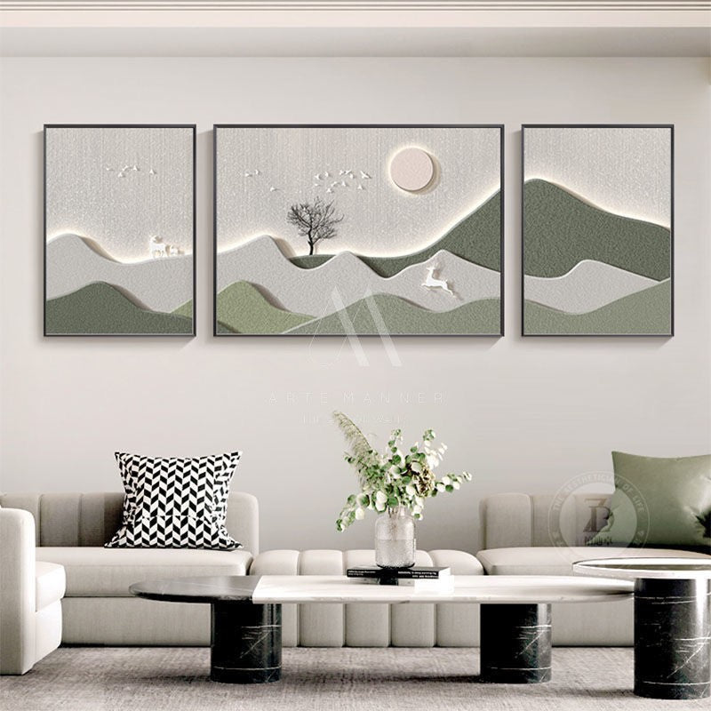 Sweet Escape Modern 3D Wall Art (Set of 3)