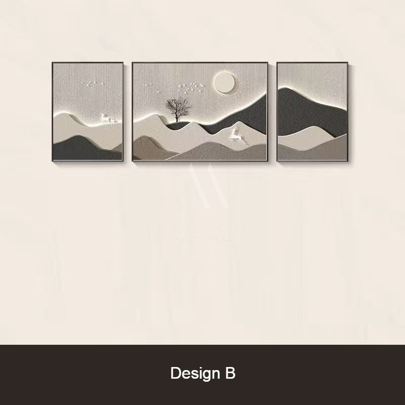 Sweet Escape Modern 3D Wall Art (Set of 3)