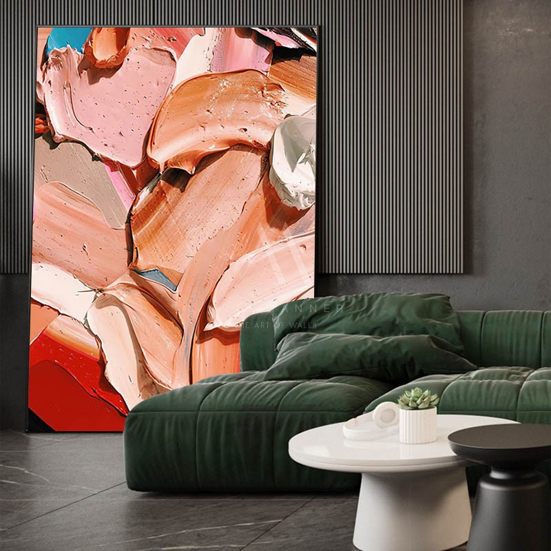 Scarlet Modern Abstract Oil Painting