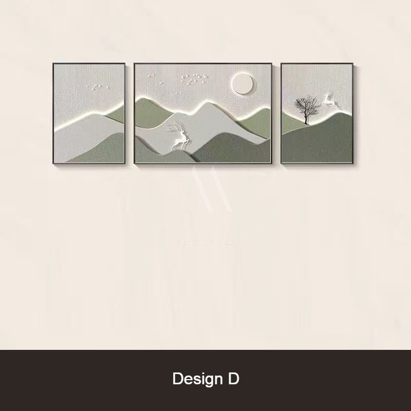 Sweet Escape Modern 3D Wall Art (Set of 3)