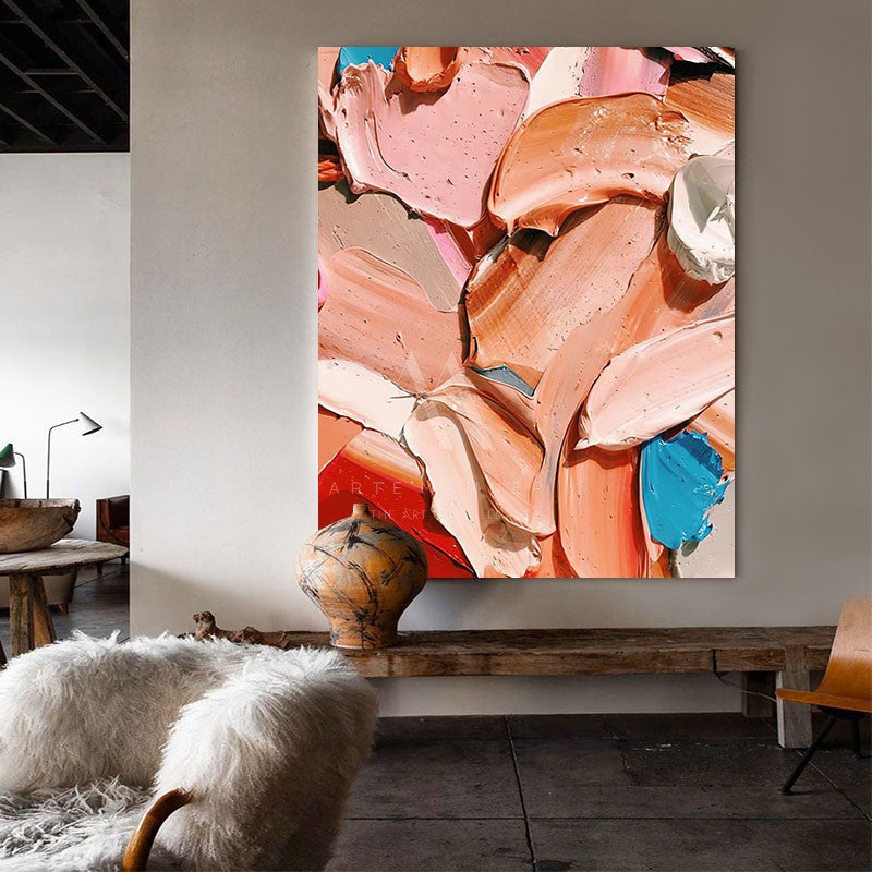 Scarlet Modern Abstract Oil Painting