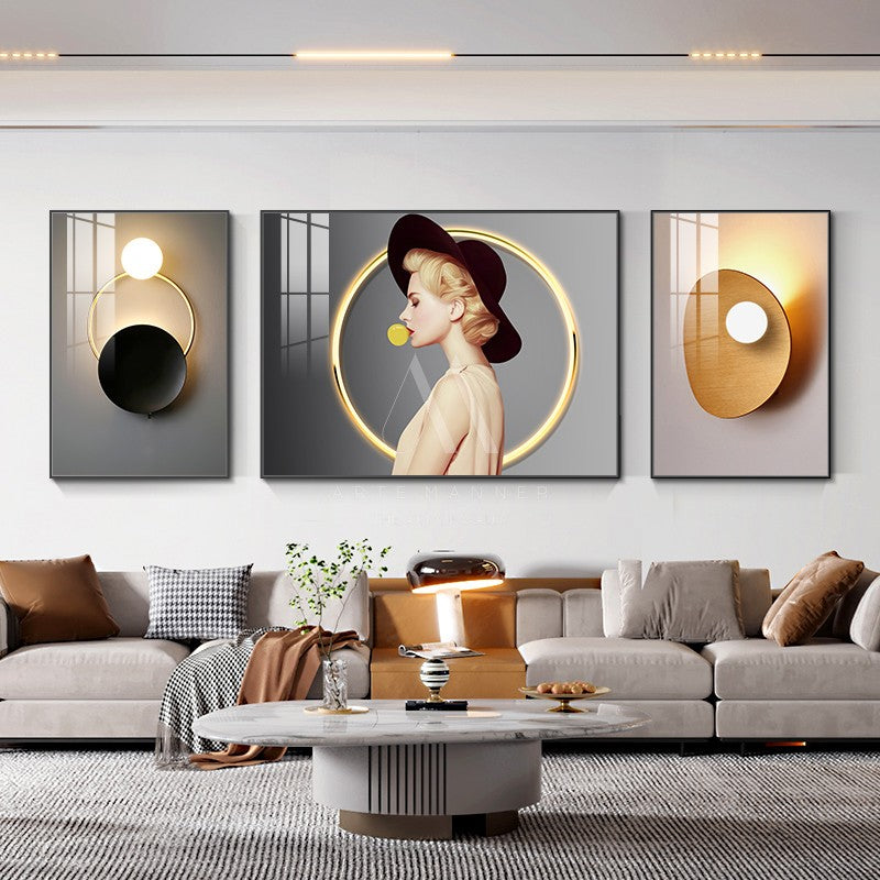 Peaceful Reflection Modern Wall Art (Set of 3)