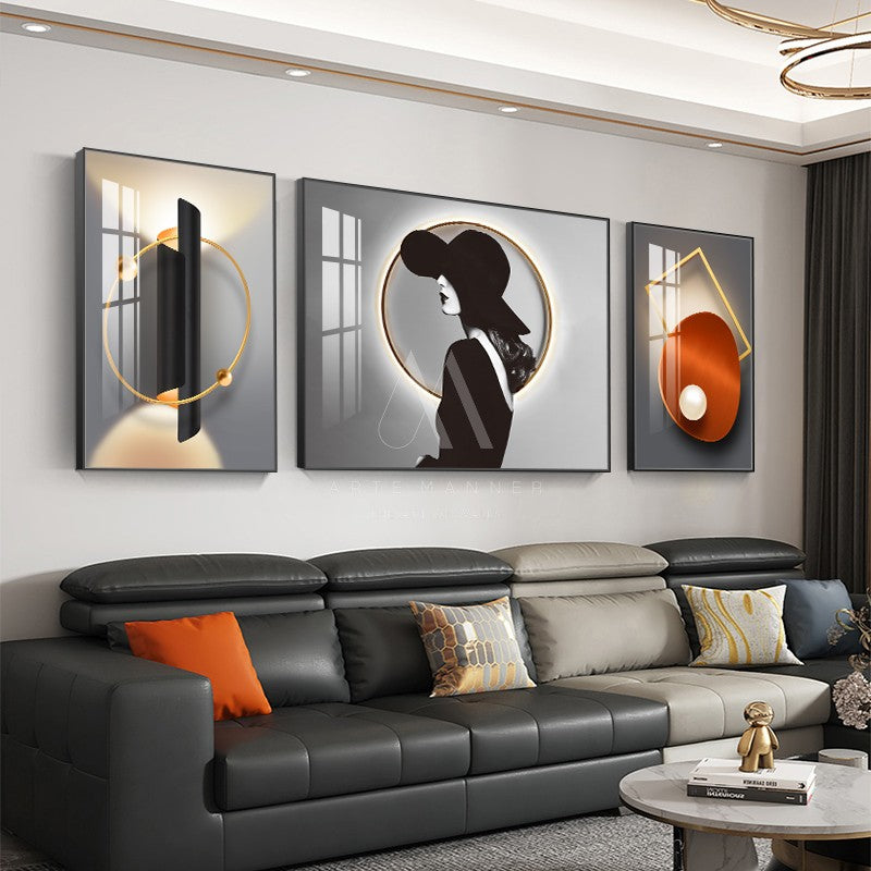Peaceful Reflection Modern Wall Art (Set of 3)