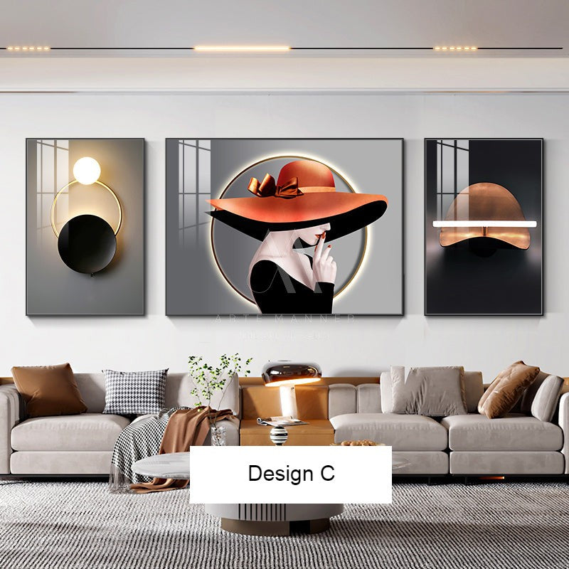 Peaceful Reflection Modern Wall Art (Set of 3)