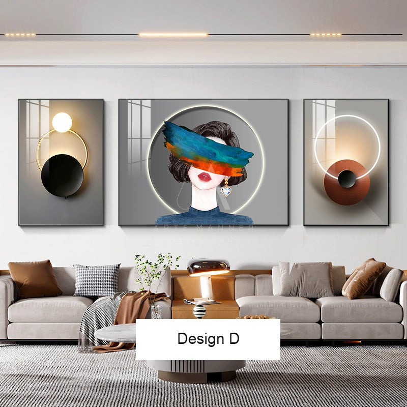Peaceful Reflection Modern Wall Art (Set of 3)