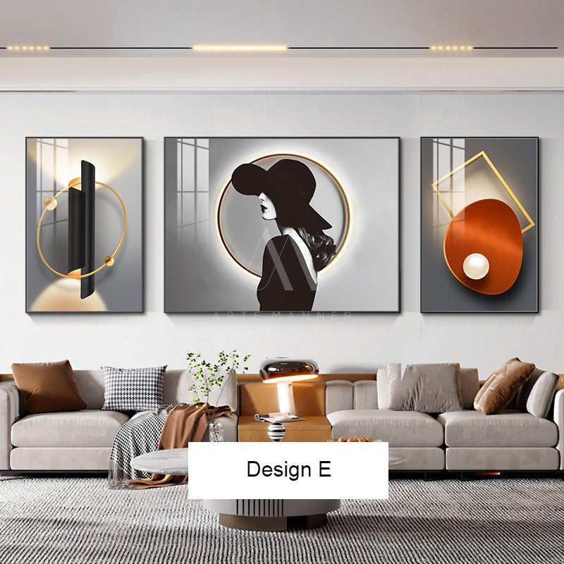 Peaceful Reflection Modern Wall Art (Set of 3)