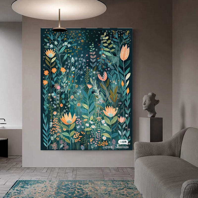 Silent Evening Modern Floral Wall Art