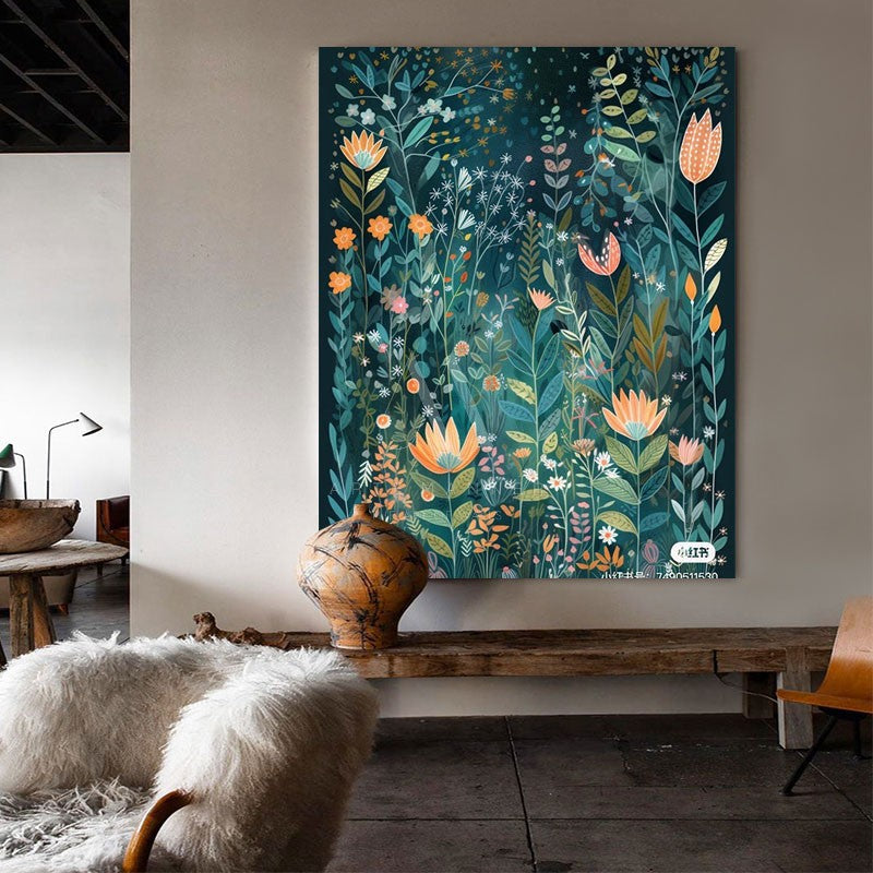 Silent Evening Modern Floral Wall Art