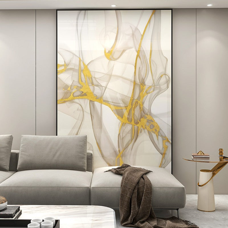 A Golden Dance Abstract Wall Art