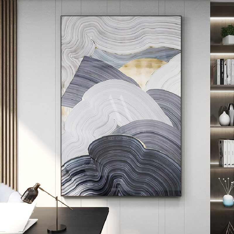 Hypnotic Waves Abstract Wall Art