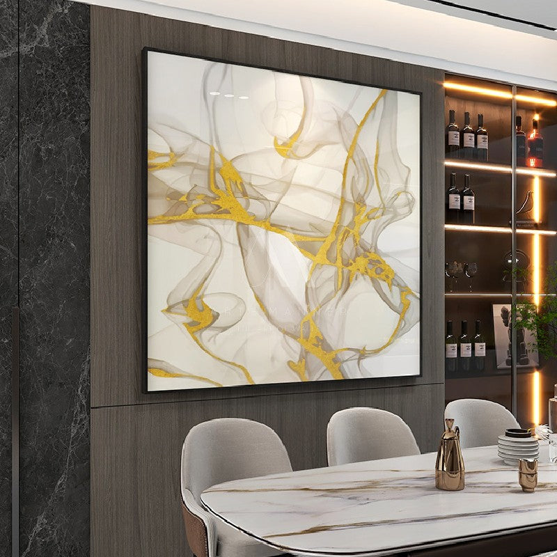 A Golden Dance Abstract Wall Art