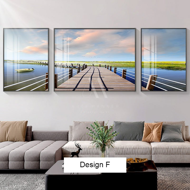 Panoramic Modern Wall Art (Set of 3)