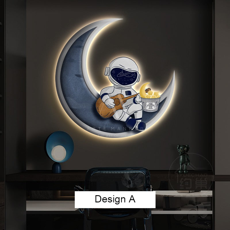 Reach For The Moon Modern LED Wall Art