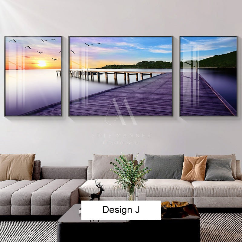 Panoramic Modern Wall Art (Set of 3)