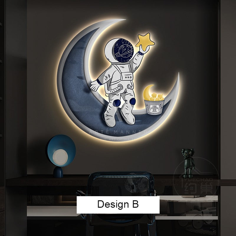 Reach For The Moon Modern LED Wall Art