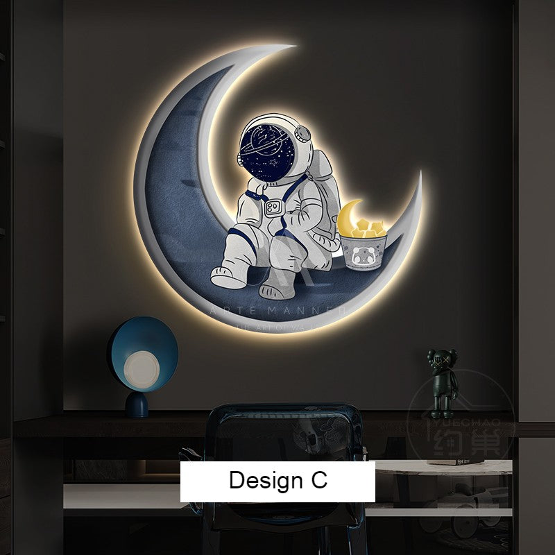 Reach For The Moon Modern LED Wall Art