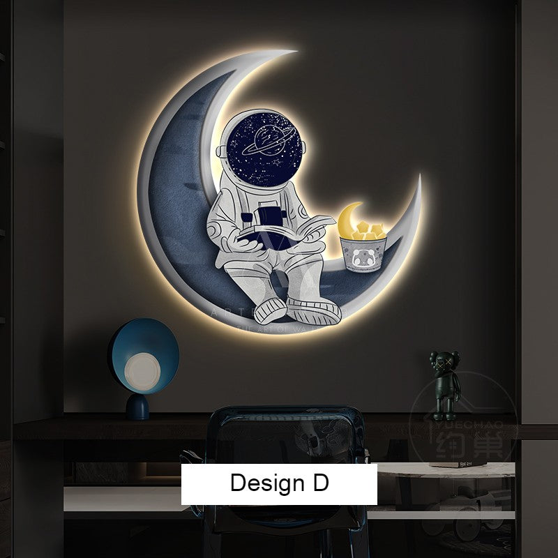 Reach For The Moon Modern LED Wall Art