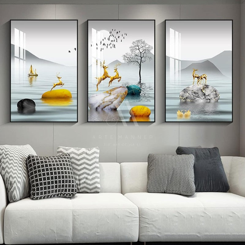 Wisdom of the Forest Modern Wall Art (Set of 3)