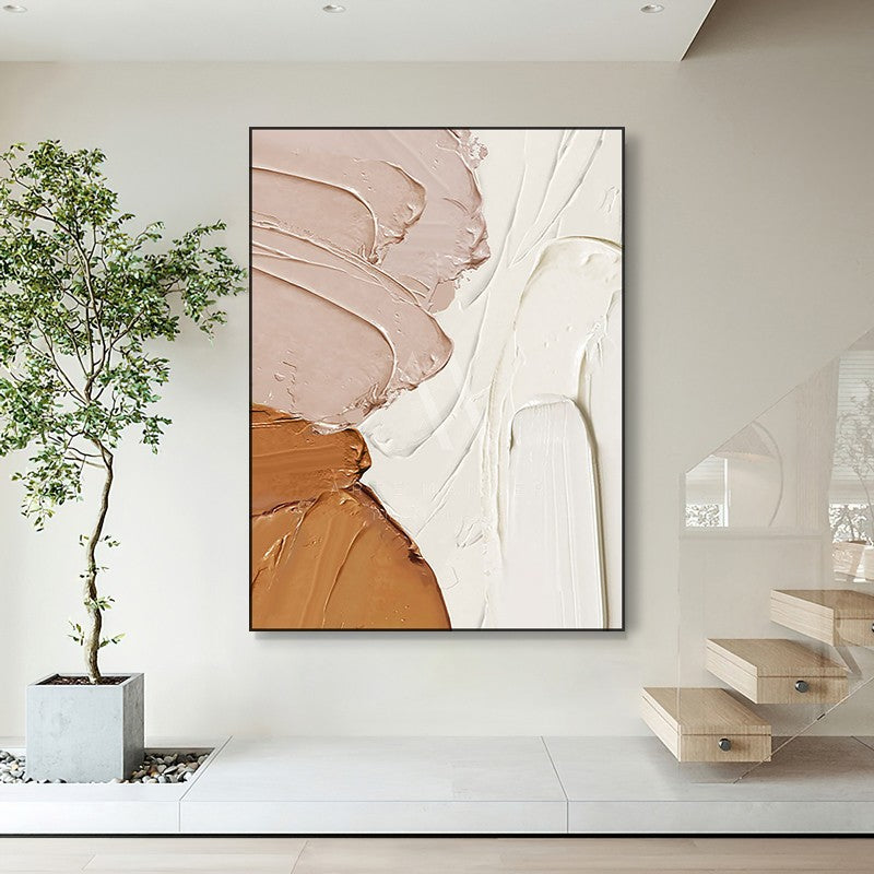 White Valentine Modern Abstract Oil Painting