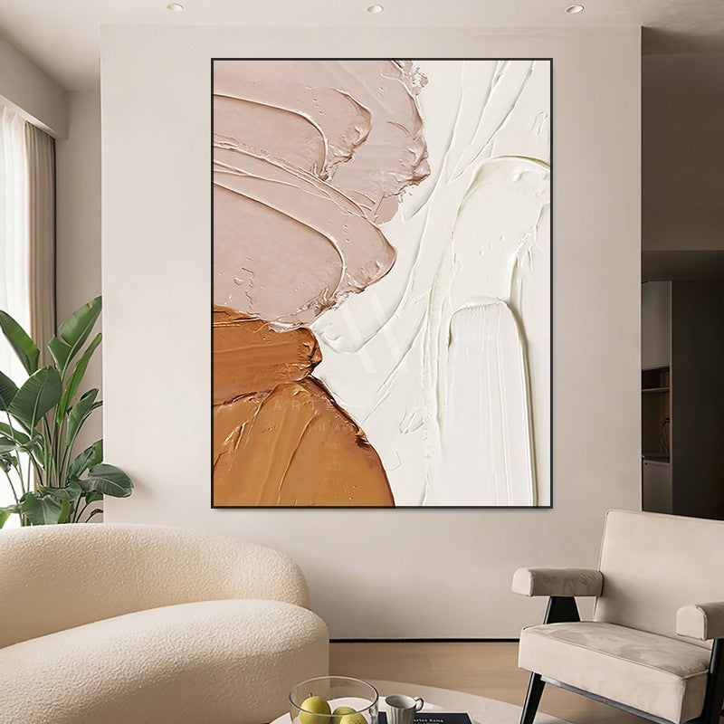 White Valentine Modern Abstract Oil Painting