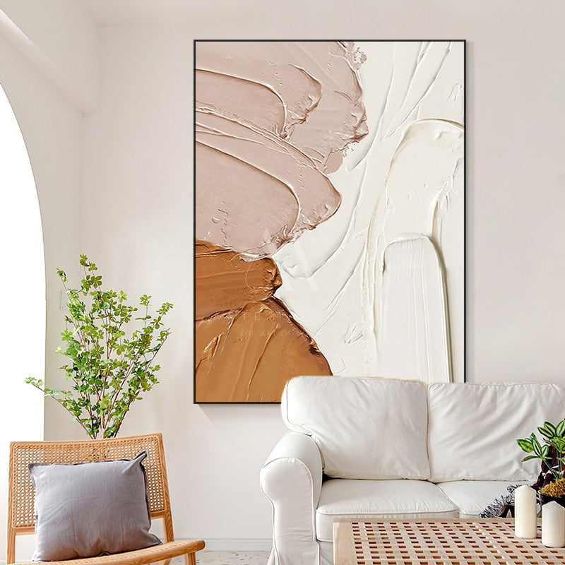 White Valentine Modern Abstract Oil Painting