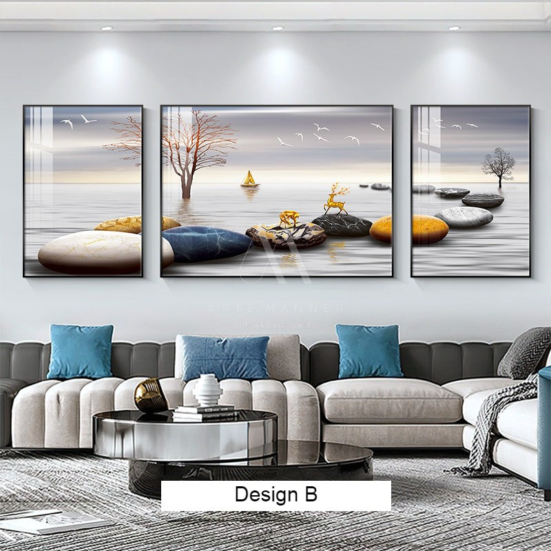 Wisdom of the Forest Modern Wall Art (Set of 3)