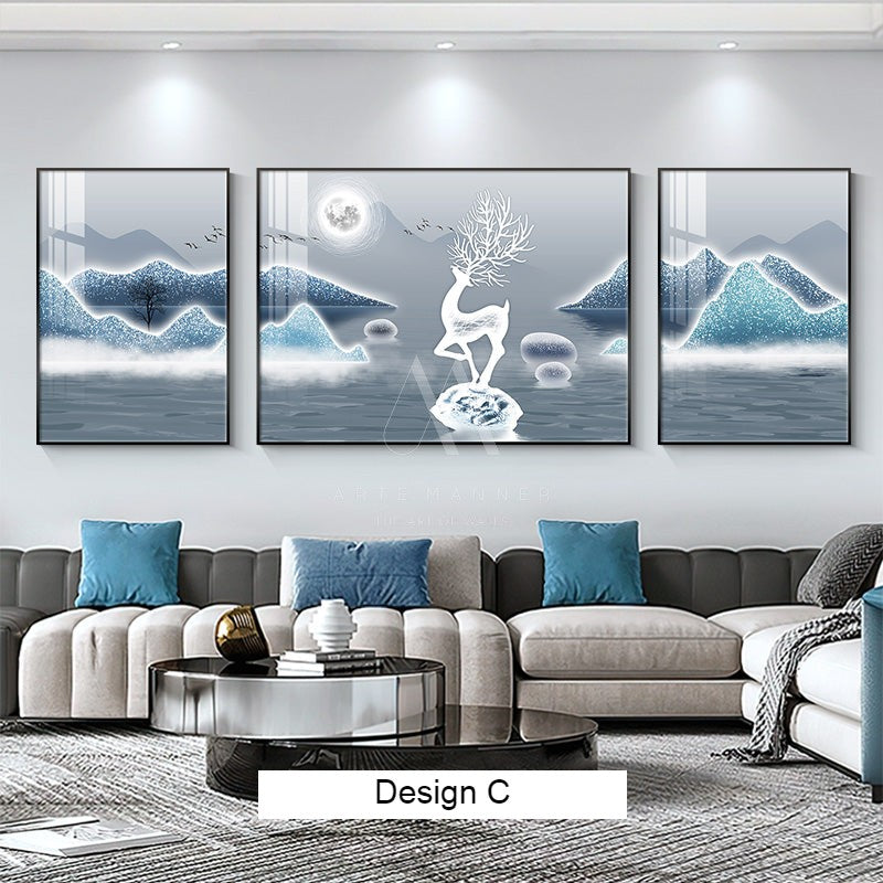 Wisdom of the Forest Modern Wall Art (Set of 3)