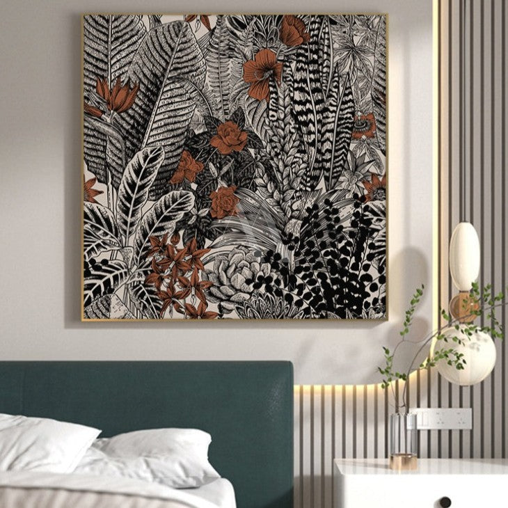 Crimson Modern 3D Wall Art