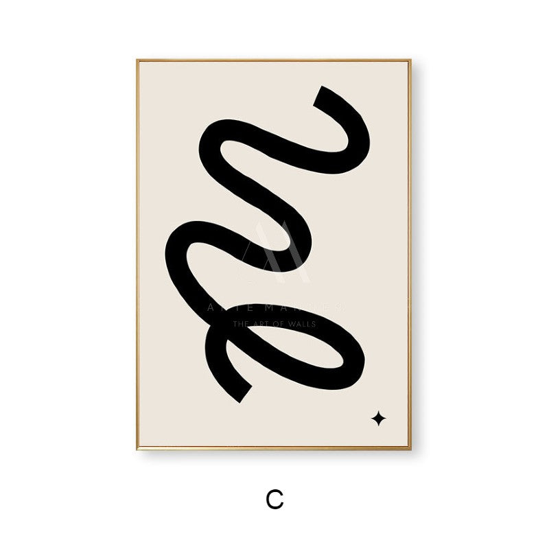 Squiggle Minimalist Wall Art