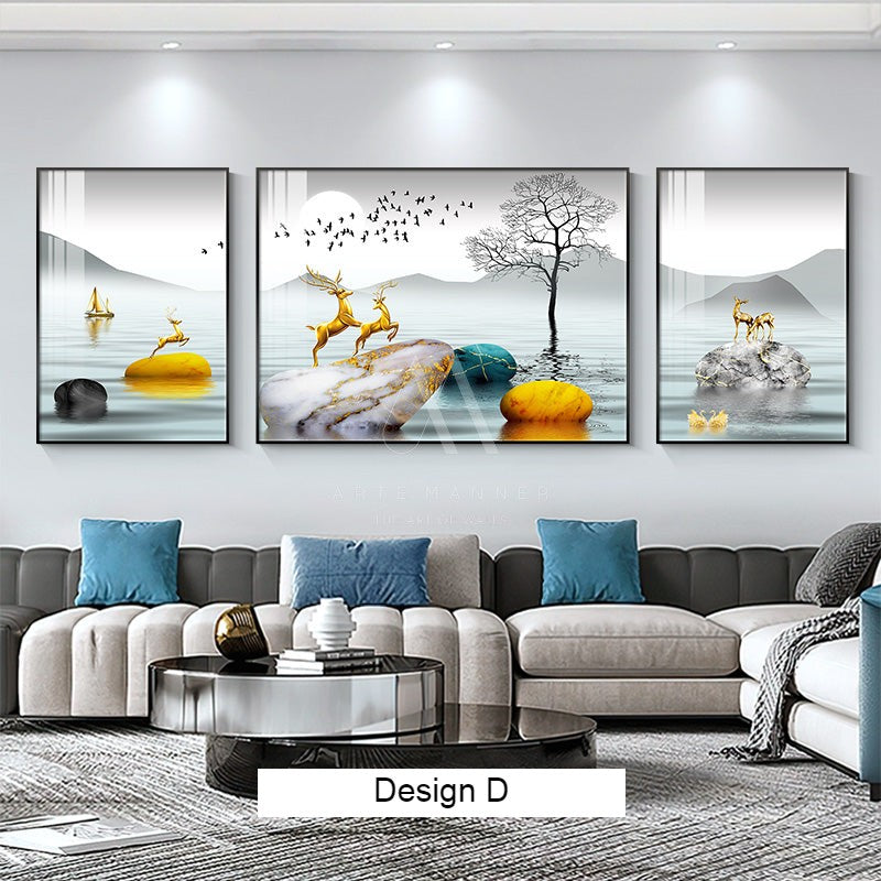Wisdom of the Forest Modern Wall Art (Set of 3)