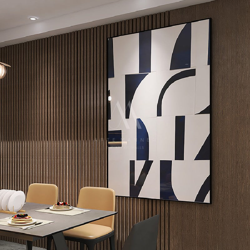 Geometric Blues Abstract Wall Art