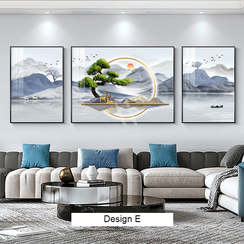 Wisdom of the Forest Modern Wall Art (Set of 3)