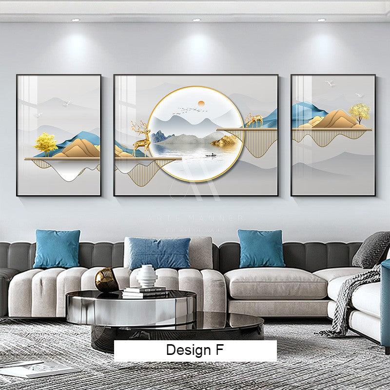 Wisdom of the Forest Modern Wall Art (Set of 3)