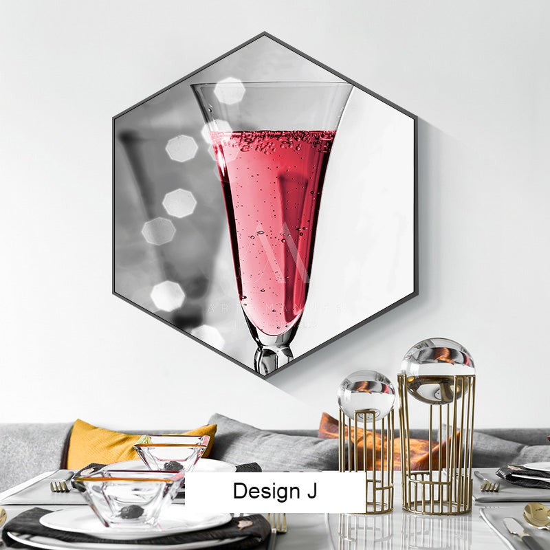 Modern Hexagonal Wall Art (Set of 3)