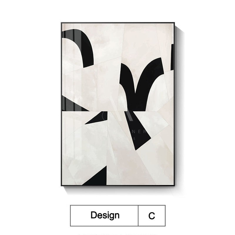 Geometric Blues Abstract Wall Art