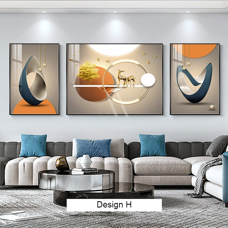 Wisdom of the Forest Modern Wall Art (Set of 3)