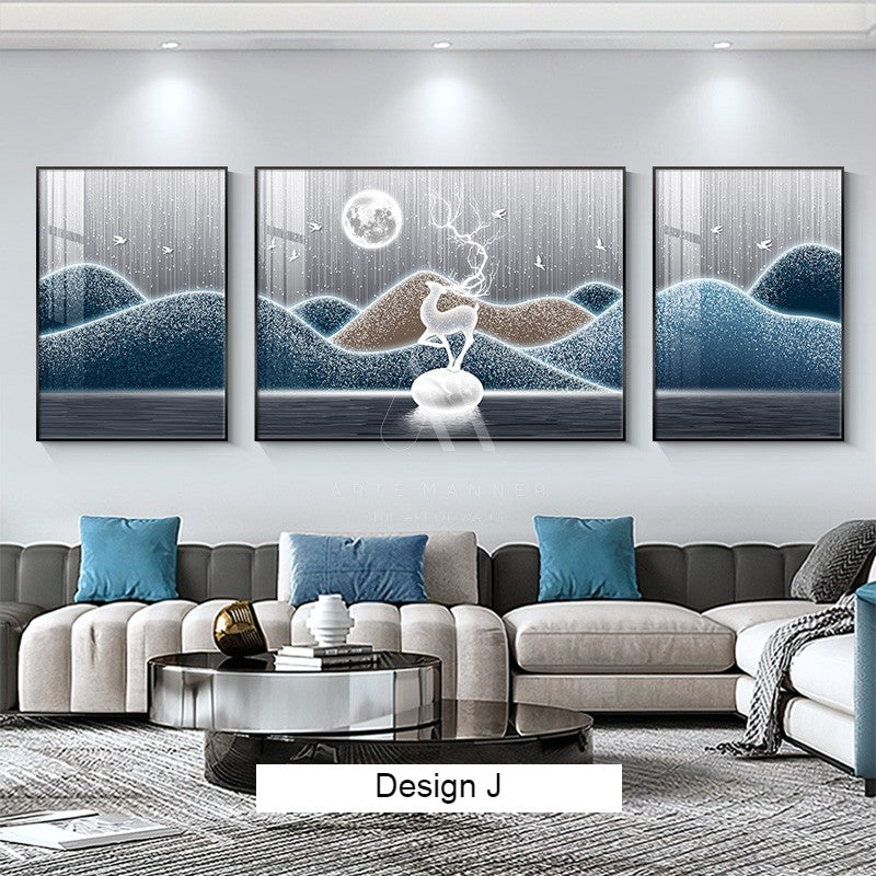 Wisdom of the Forest Modern Wall Art (Set of 3)