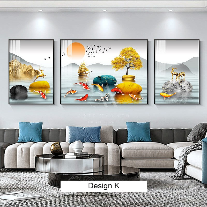 Wisdom of the Forest Modern Wall Art (Set of 3)