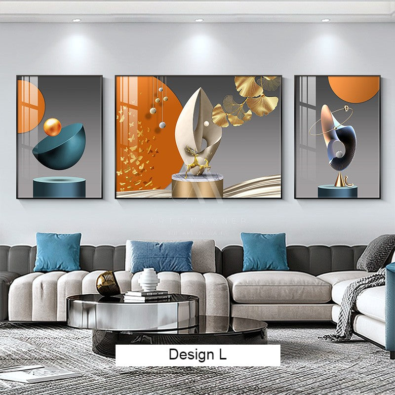 Wisdom of the Forest Modern Wall Art (Set of 3)