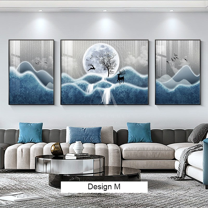 Wisdom of the Forest Modern Wall Art (Set of 3)
