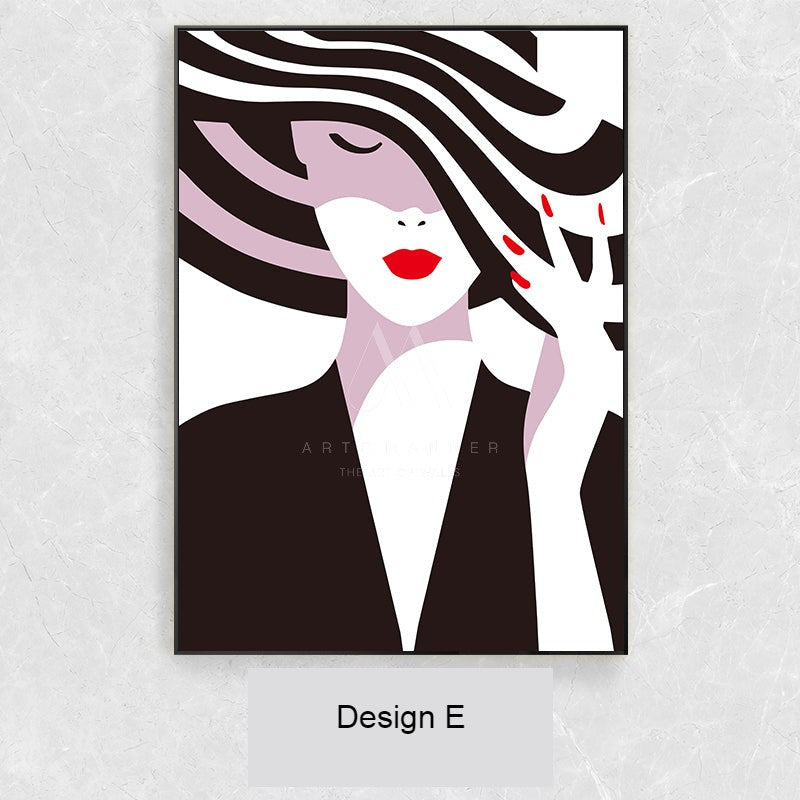 Hiding From the Night Modern Portrait Wall Art