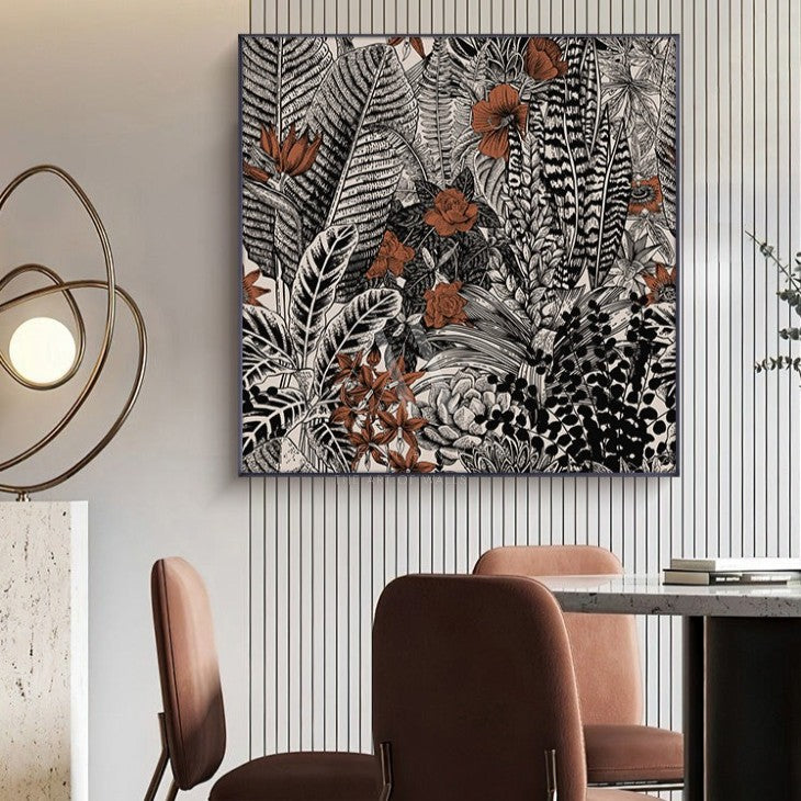 Crimson Modern 3D Wall Art