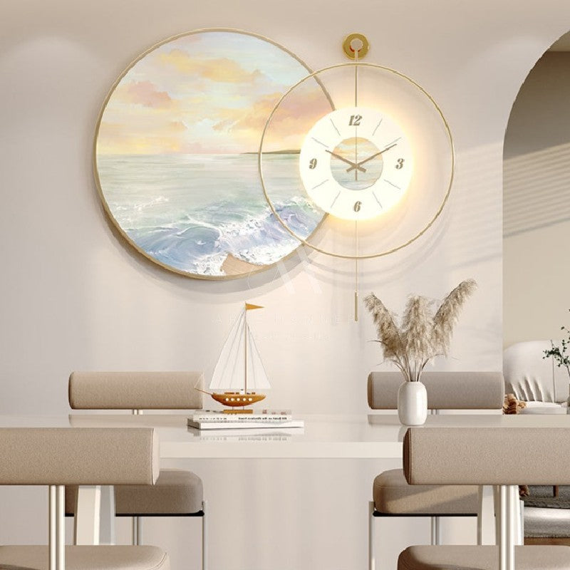 Autumn Stroll Wall Art Clock