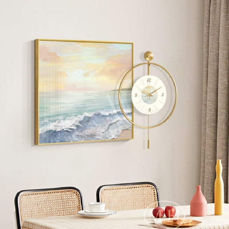 Autumn Stroll Wall Art Clock