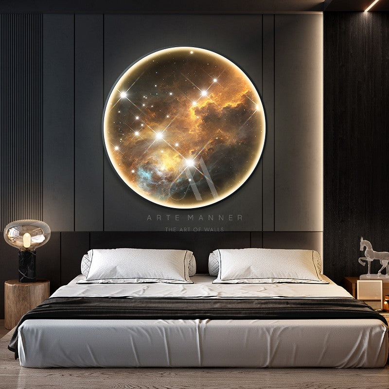 A Cosmic Storm LED Wall Art