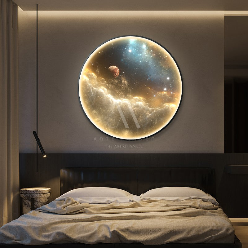 A Cosmic Storm LED Wall Art