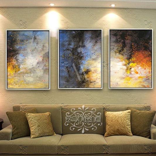 Vision Modern Abstract Oil Painting (Set of 3)