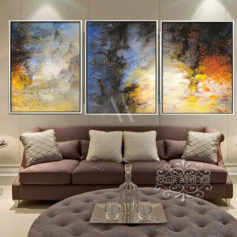 Vision Modern Abstract Oil Painting (Set of 3)