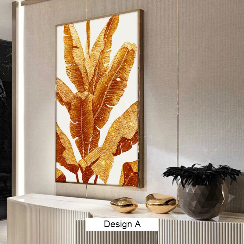 Gold Leaf Modern Wall Art